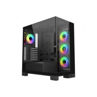 Купить Кейс M540-BA, Panoramic ATX Mid Tower, ATX(BTF), M-ATX, Mini-ITX, USB3.0 x 2, Type-C, TG, Black Алматы