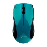 купить Мышь беспроводная Gembird MUSW-320-B, 2.4ГГц, голубой, 2 кнопки, 1000 DPI, батарейки, блистер в Алматы фото 1