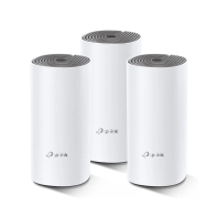 Купить Домашняя Mesh Wi-Fi система AC1200 Tp-Link Deco E4 (3 устройства) <Бесшовный роуминг, 867Mbps 5Ghz + 300Mbps 2.4Ghz, 802.11ac/a/b/g/n, 2 порта LAN/WAN 10/100M> Алматы