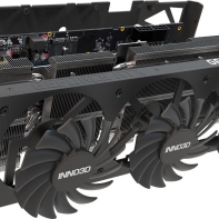 купить 8GB RTX 3070 Ti GDDR6 256-bit 1575/1785 MHz, DPx3, HDMI, PCIe4.0, Inno3D RTX3070Ti X3 OC (N307T3-086XX-1820VA45) 3Fan, 300 мм, 2 слота, 8-pinX2, Потребление 290W -> Блок питания Мин. 750W 80PlusBronze (Брендовый) (600W настоящих) в Алматы фото 1