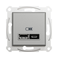 Купить Розетка USB SE EPH2700361 Asfora A+С 2,4А механизм алюминий Алматы