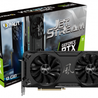 купить Видеокарта Palit GeForce RTX 3070 JetStream, 8Gb GDDR6 256-bit HDMI 3xDP PA-RTX3070 JETSTREAM 8G в Алматы фото 1