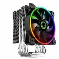 купить Кулер для процессора, Gamemax, Gamma 500-Rainbow (3PIN), Intel 1200/11XX/775 и AMD AM4/AM3+/AM3/AM2+/AM2/FM2+/FM2/FM1, TDP:87W, 1*120мм LED RGB (Только 3-pin(+5V-D-G)), 800-1500&plusmn;10%, 51.18 CFM, ?30.8 dB(A), 4pin, (ДxШxВ) 126х85х158мм, Чёрный в Алматы фото 1