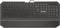 купить Клавиатура проводная Defender Oscar 600 PRO (Черный), USB, ENG/RUS, 12 доп.кн-к, 7 доп.ф-ций. Разделенные клавиши высотой всего 2 мм. Встроенная подставка под запястья. 12 дополнительных функций. Сверхпрочная конструкция. Короткий и тихий ход клавиш в Алматы фото 1