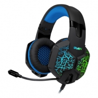Купить SVEN AP-U980MV Игровые стереонаушники с микрофоном черный-синий (USB, LED, 7.1) /  Алматы