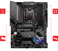 купить Материнская плата MSI MAG Z590 TOMAHAWK WIFI LGA1200 iZ590 4xDDR4 6xSATA3 RAID 3xM.2 HDMI DP ATX в Алматы фото 2