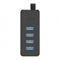 купить USB Хаб ORICO W5P-U3-100-BK-BP <USB3.0x4, MicroUSB, Black, 1m, 77.4*31.5*22mm > в Алматы фото 2