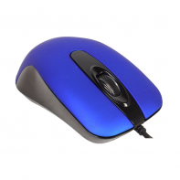 купить Мышь Gembird MOP-400-B, USB, синий, бесшумный клик, 2 кнопки, 1000 DPI,  soft-touch, 1.45м, блистер в Алматы фото 2