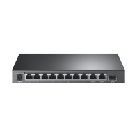 Купить Коммутатор PoE+ 10-портовый Tp-Link TL-SL1311P <8 портов 10/100M PoE+ IEEE 802.3af/at), 2 GbE порта RJ45, 1 гигабитный порт SFP, бюджет мощности PoE 65W, дальность передачи данных и питания в режиме расширения &mdash; до 250 м> Алматы