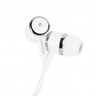 купить CANYON EPM- 01 Stereo earphones with microphone, White, cable length 1.2m, 23*9*10.5mm,0.013kg в Алматы фото 1