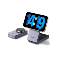 купить Беспроводная зарядка Ugreen W528 45056 2-in-1/15W Magnetic Wireless Charger for Apple Iphone/AirPods в Алматы фото 3
