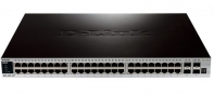 купить D-Link DGS-3420-52T/IN Комм-р управ-й гигабитный 48 портами + 4 портами SFP /  в Алматы фото 1