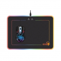 купить Коврик для компьютерной мыши, Genius, GX-Pad 600H RGB, 350*250*5,5мм, Резиновая основа, Тканевая поверхность, Склеивание, Чёрный в Алматы фото 2
