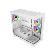 Купить Компьютерный корпус FSP S340, Без БП, 2xUSB3.0, 3xFAN120 ARGB, 2xGlass, White, ATX Алматы