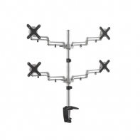 купить Настольный кронштейн для мониторов, Deluxe, DLDM-1305, Макс. нагрузка-до 32 кг, Диагональ экрана от 13* до 23*, На 4 монитора, Серый в Алматы фото 1