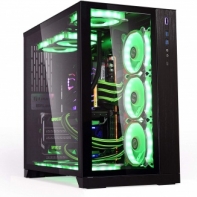 купить Корпус Премьер уровня Lian Li PC-O11 Dynamic Black, Tower Chassis Двъкамерный, E-ATX/ATX/m-ATX/ITX, (W)272mm x(H)446mm x(D)445mm, 2x3,5*, 4x2,5*, 8 слотов расширения, USB3.0 x2, USB3.1 Type-C x1, HD Audio, Толщина корпуса 1,0мм,  4 магнитных фильтра, в Алматы фото 1