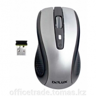 купить Мышь, Delux, DLM-486LGS, 3D, Лазерная, 800-1200dpi, Беcпроводная 2.4ГГц, Эффективная дистанция 10 м., Батарейки в комплекте, Размер: 100,1*57,2*34,8 мм., Серебристо-Чёрный в Алматы фото 2