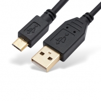 купить Переходник, SHIP, US108G-0.25P, MICRO USB на USB 2.0, Пол. пакет, 0.25 м, Чёрный в Алматы фото 1