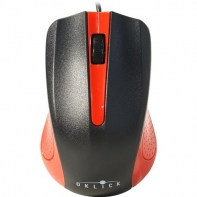 купить Мышь Oklick 225M черный/красный оптическая (1200dpi) USB (2but) в Алматы фото 2