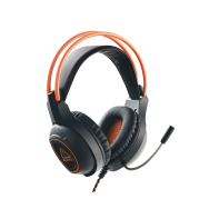 купить CANYON Nightfall GH-7 Gaming headset with 7.1 USB connector, adjustable volume control, orange LED backlight, cable length 2m, Black, 182*90*231mm, 0.336kg в Алматы фото 1