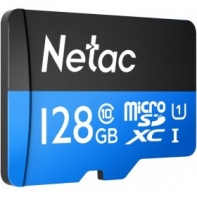 купить Карта памяти MicroSD 128GB Class 10 U1 Netac P500STN с адаптером SD в Алматы