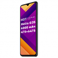 Купить Смартфон infinix HOT 11 Play 4+64GB black Алматы