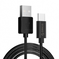 купить Кабель TypeC ORICO BTC-10-BK <1М, USB2.0, 2A, Black> в Алматы фото 1