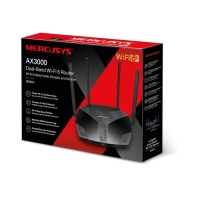 купить Маршрутизатор беспроводной AX3000 GbE Mercusys MR80X <Wi-Fi 6 AX3000 Dual Band Wireless Gigabit Router, 2402 Мбит/с 5 GHz 11ax + 574Mbps 2.4GHz 11ax, cовместим со стандартами Wi-Fi 802.11a/b/g/n/ac/ax, 1 Gigabit WAN + 3 Gigabit LAN, WPA3, MU-MIMO, OF в Алматы фото 3