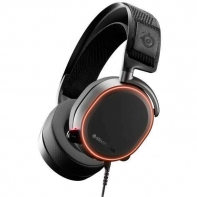 купить Наушники, Steelseries, Arctis Pro 61486, Игровая гарнитура, Микрофон выдвижной гибкий, Пульт управления, Динамики 40 мм, 3.5 Mini Jack   адаптер 3.5 Mini Jack для смартфона, Чёрный в Алматы фото 1