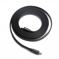 купить Кабель HDMI Cablexpert CC-HDMI4F-1M, 1м, v2.0, 19M/19M, плоский кабель, черный. в Алматы фото 2