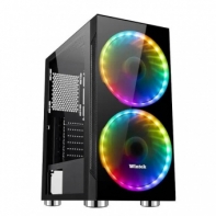 купить Корпус Wintek Mirror K306 TG, ATX/Micro ATX, USB 1*3.0/2*2.0, 0,55 mm, 2*20cm RGB fan  в Алматы фото 1