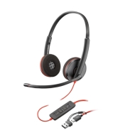 купить Наушники Poly Blackwire 3220 Stereo USB-C Headset +USB-C/A Adapter (Bulk) (8X228A6) в Алматы фото 1
