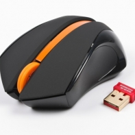 купить Мышь беспроводная A4tech G7-310N-1 BLACK-ORANGE Оптическая 2,4G USB 1000 dpi в Алматы фото 1