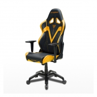 купить Игровое компьютерное кресло, DX Racer,  OH/VB03/NA, ПУ экокожа, Вид наполнителя: губчатая пена высокой плотности (54 кг/м?), Металлическая основа кресла, Механизм качания: топ-ган, Прорезиненные колеса в комплектации, Чёрный/Жёлтый в Алматы фото 2