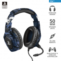 купить Наушники-гарнитура игровая Trust GXT 488 Forze-B PS4 синий в Алматы фото 1