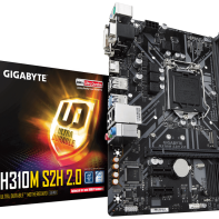 купить Материнская плата, Gigabyte, H310M S2H (4719331802936/4480), LGA1151v2, iH310, 2xDDR4, 4xSATA3, 1xM.2, 1xD-Sub, 1xDVI-D, 1xHDMI, 1xPCI-Ex16, 2xPCI-Ex1, mATX в Алматы фото 1