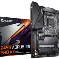 купить Материнская плата  GIGABYTE Z490 AORUS PRO AX LGA1200 Z490 3xPCI-E HDMI GbLAN Wi-Fi RAID ATX 4DDR4 в Алматы фото 1
