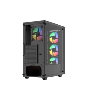 купить Корпус Wintek Apollo 802-B-M TG, ATX/Micro ATX, USB 1*3.0/2*2.0, HD Mic, 4*12cm ARGB (контр.   пульт д/у), чёрный в Алматы фото 3