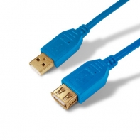 купить Удлинитель, SHIP, US004-1.5B, USB AM-AF, Hi-Speed USB 3.0, Голубой, Блистер, 1.5 м в Алматы фото 1