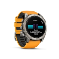 купить Часы с навигаторомGarmin fenix 8 51mm,AMOLED, сапфир, светлые, оранжевый силикон 010-02905-11 в Алматы фото 3