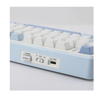 купить Клавиатура AULA F75, White+Blue+Purple, mechanical, Gray Wood V3, EN/RU/KZ, 2.4/BT/USB-C в Алматы фото 3