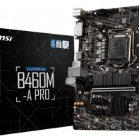 купить Материнская плата MSI B460M PRO LGA1200 iB460 2xDDR4 6xSATA3 RAID 1xM.2 VGA DVI HDMI mATX в Алматы фото 1