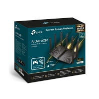купить Маршрутизатор беспроводной AX6000 GbE Tp-Link Archer AX80 <Wi-Fi 6 AX Triple Band Wireless Gigabit Router, 4804 Мбит/с 5GHz (802.11ax, HE160), 1201 Мбит/с 5GHz (802.11ax), 574 Мбит/с 2,4GHz(802.11ax), cовместим со стандартами Wi-Fi 802.11a/b/g/n/ac/a в Алматы фото 3