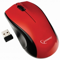 купить Мышь Gembird MUSW-320-R черный/красный оптическая (1000dpi) беспроводная USB (3but) в Алматы фото 2