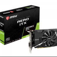 купить Видеокарта MSI GeForce GTX1650, 4GB GDDR5 128-bit 1xDVI 1xHDMI 1xDP GTX 1650 AERO ITX 4G OC в Алматы фото 1