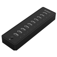 купить USB Хаб ORICO P10-U2-V1-EU-BK-BP <10 USB2.0, DC 12V 2.5A> V2 в Алматы фото 3