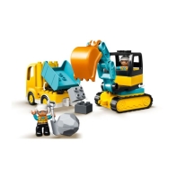 купить Конструктор LEGO DUPLO Грузовик и гусеничный экскаватор в Алматы фото 2