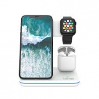 купить CANYON WS-302 3in1 Wireless charger, with touch button for Running water light, Input 9V/2A, 12V/2A, Output 15W/10W/7.5W/5W, Type c to USB-A cable length 1.2m, 137*103*140mm, 0.22Kg, White в Алматы фото 2