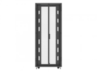 купить Rack 42U 2000x800x1100mm with 77% Perforated Front Door, 77% Perforated Rear Doors, 19* Mounting Rails, Side Panels, Toolless Removeable Top Panel, Casters and Leveling Feet, Baying Kit, (50) M6 Cage Nuts and Screws, Color RAL 7021 Black в Алматы фото 2