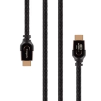 купить Rombica кабель для видео DX30 HDMI to HDMI, 2.1, 3 м., черно-оранжевый в Алматы фото 1